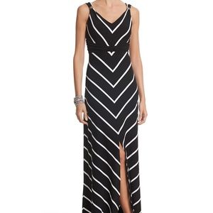 White House Black Market Sleeveless Stripe Print Maxi Dress XXS